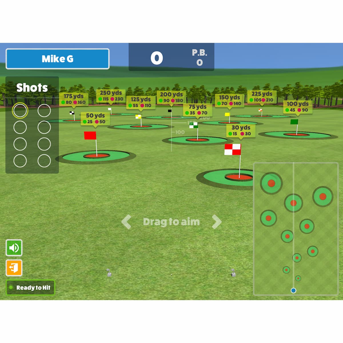 Awesome Golf screenshot of target course