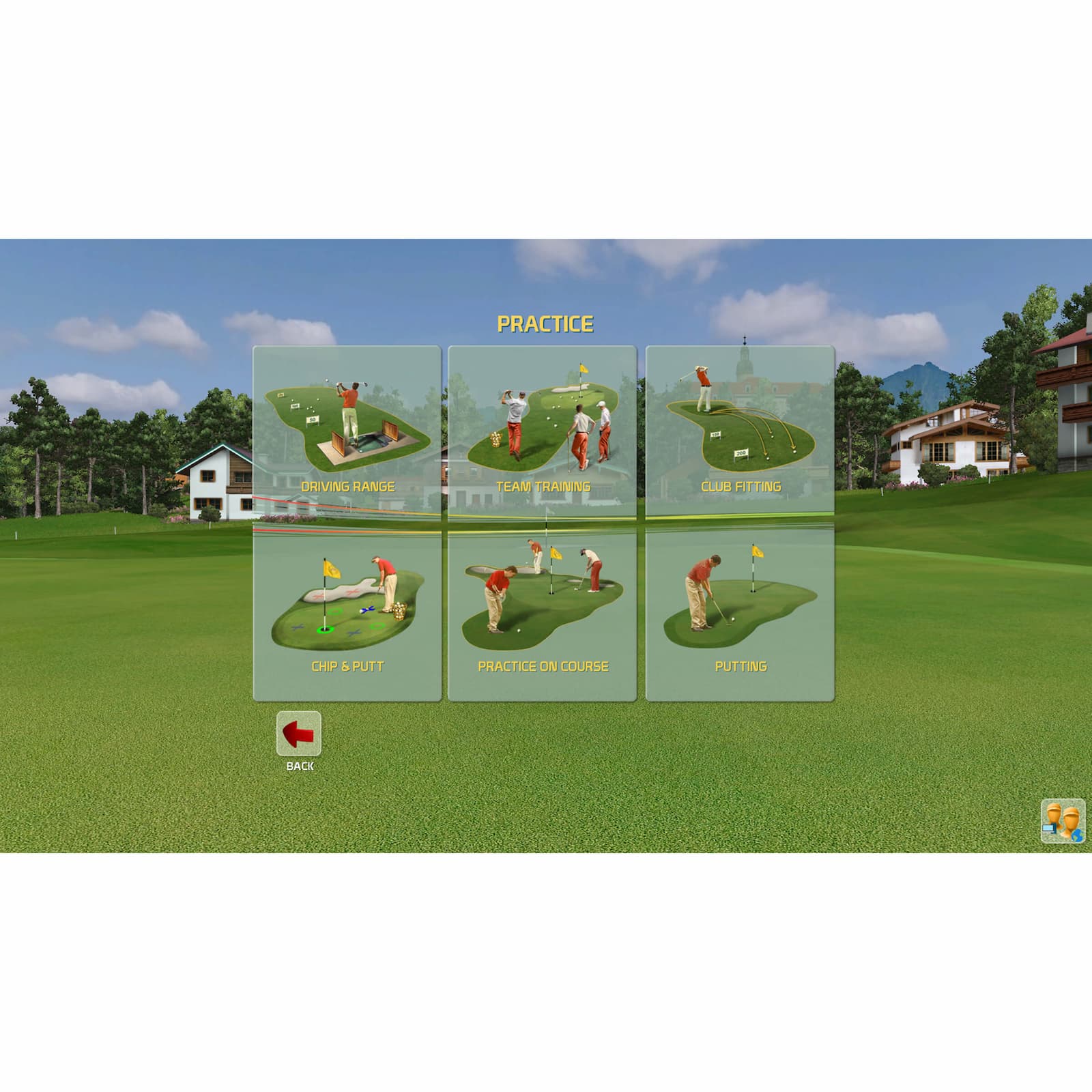 Creative Golf 3D screenshot of practice menu