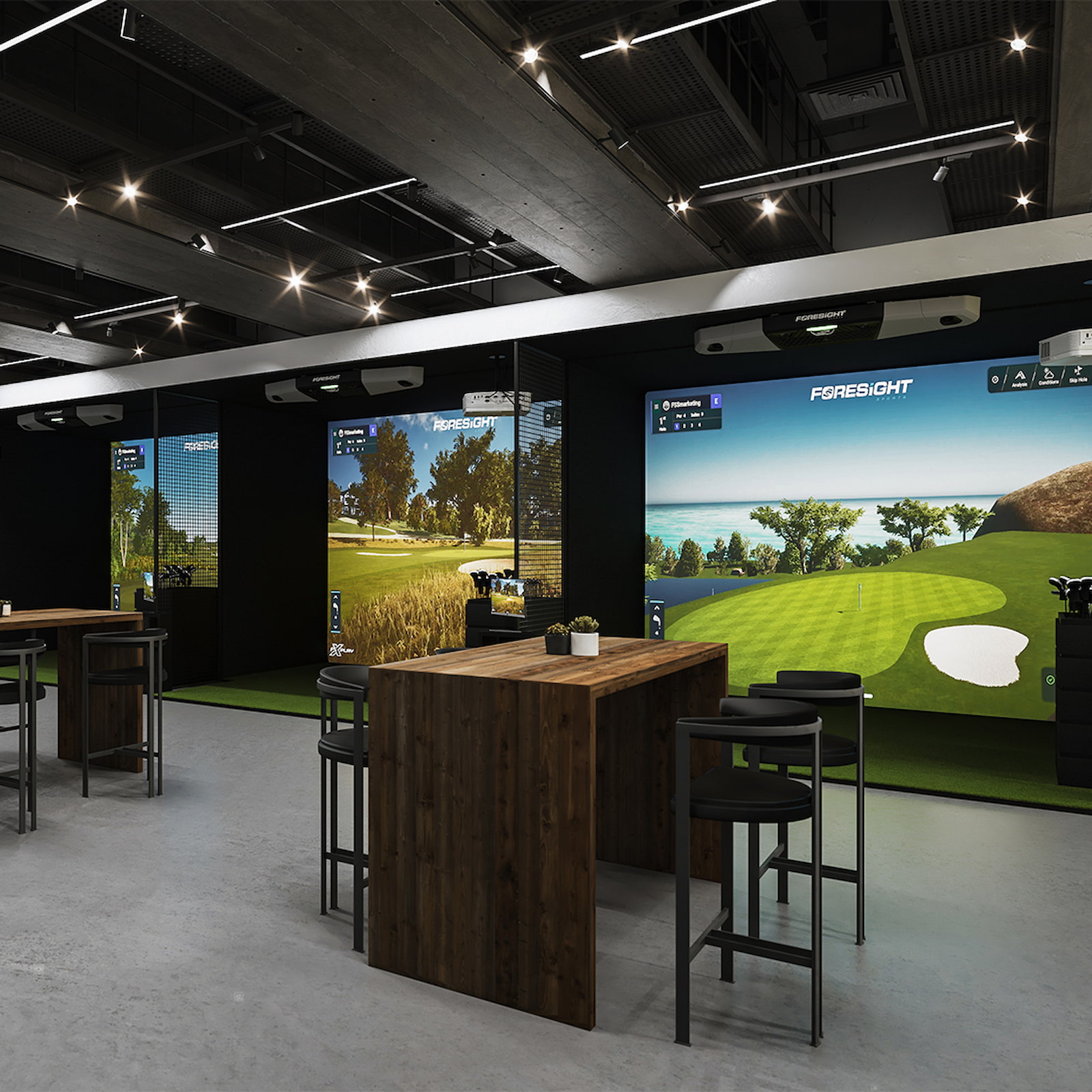 Foresight Falcon in commercial golf simulator