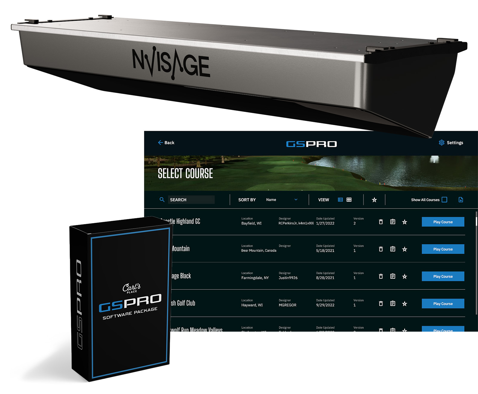 N1 launch monitor with GSPro software